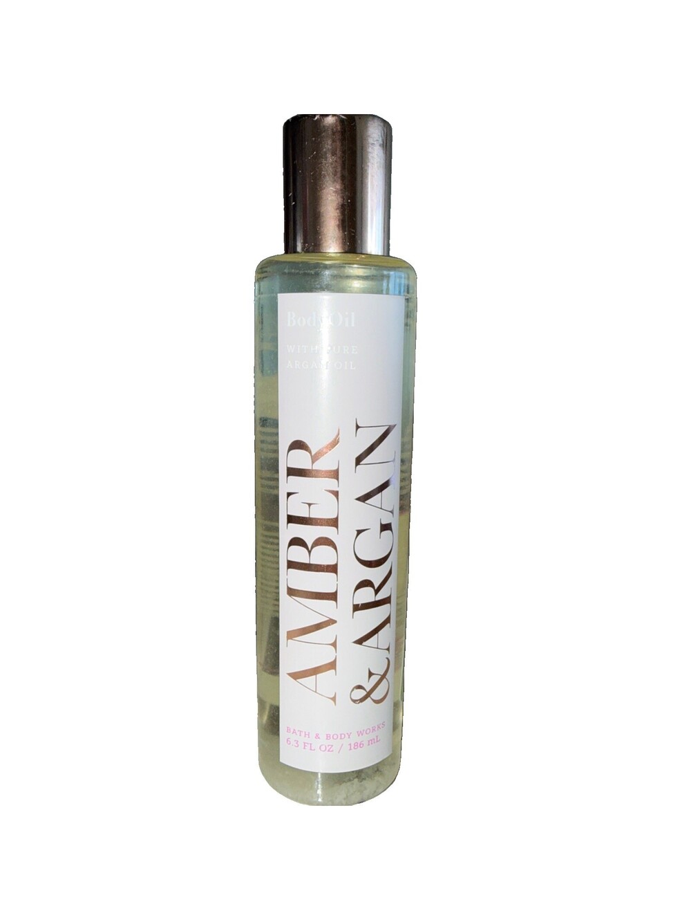 Amber & Argan Body Oil Bath And Body Works 6.3 Oz NEW 100% Pure From Morocco